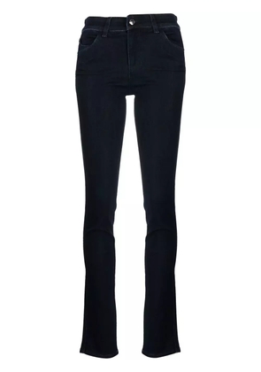 Emporio Armani high-waisted slim-cut trousers - Blue