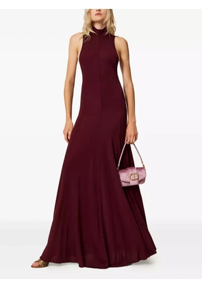 TWINSET halterneck crêpe gown - Purple