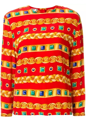 Celine Pre-Owned jewel print blouse - Red