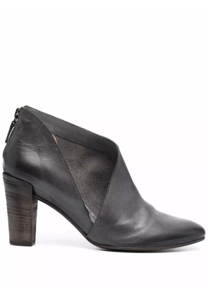 Del Carlo 95mm cut-out zipped pumps - Blue