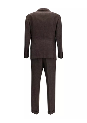 Brunello Cucinelli check-pattern suit - Brown