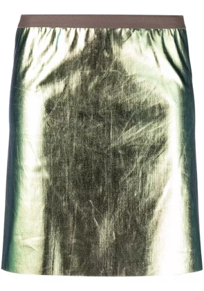 Rick Owens metallic mini skirt - Gold