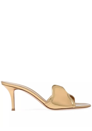 Gianvito Rossi 70mm Lucrezia metallic-effect sandals - Gold