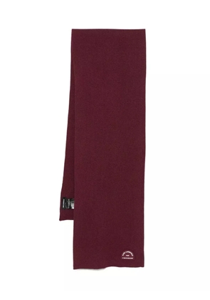 Karl Lagerfeld logo-patch scarf - Red