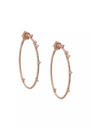 Mattia Cielo 18kt rose gold diamond hoop earrings - Pink