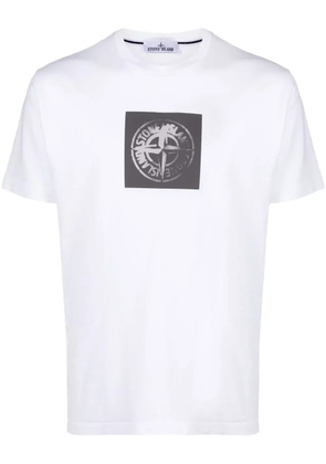 Stone Island Compass-print cotton T-shirt - White