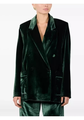 F.R.S For Restless Sleepers velvet double-breasted blazer - Green