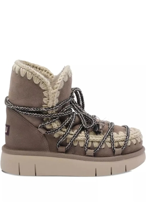 Mou Bounce scoubidou-lace boots - Neutrals