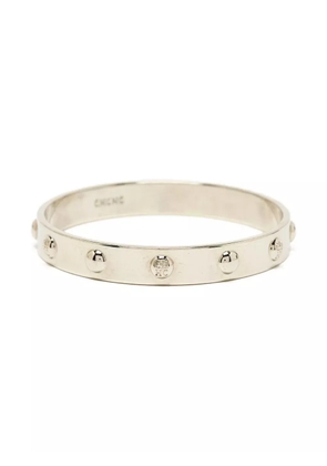 Carolina Herrera Vintage pre-owned CH monogram studded bangle - Silver