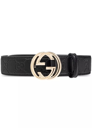 Gucci Interlocking G buckle belt - Black