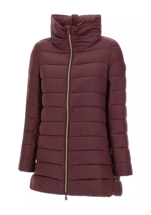 Save The Duck high-collar quilted coat - Red