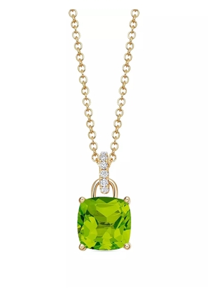 Kiki McDonough 18kt yellow gold Kiki Cushion peridot and diamond pendant necklace