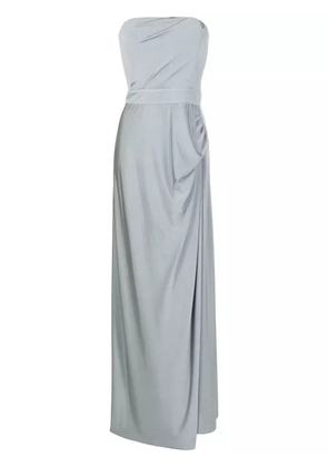Lethicia Bronstein Mica draped-back gown - Blue