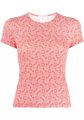 Celine Pre-Owned 1990-2000s Macadam cotton T-shirt - Red