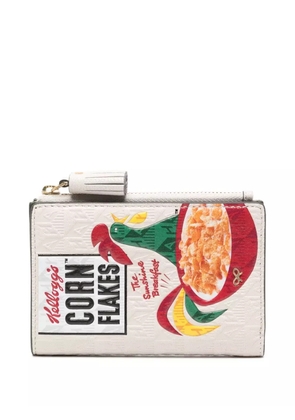 Anya Hindmarch Corn Flakes leather wallet - White