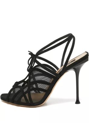 Sergio Rossi Vintage Pre-owned mesh-lace sandals - Black