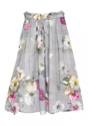Hannes Roether floral-print gathered midi skirt - Grey