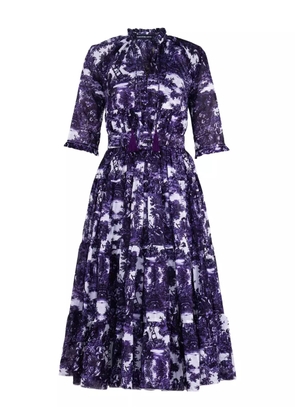 Samantha Sung Eden tiered midi dress - Purple