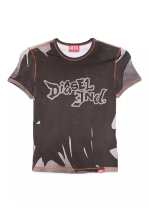 Diesel logo-print t-shirt - Brown