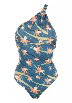 Brigitte Helena one-shoulder swimsuit - Blue