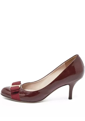 Ferragamo Pre-Owned 85mm Vara Bow pumps - Red