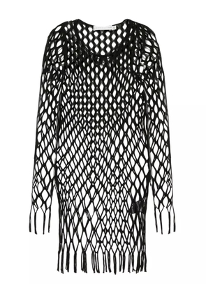 Christopher Esber knitted mesh mini dress - Black