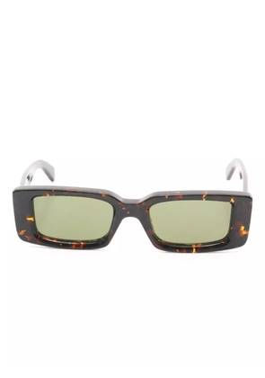 Off-White Pre-Owned 2021 Arthur rectangle-frame sunglasses - Brown