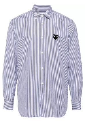 Comme Des Garçons Play logo-patch cotton shirt - Blue