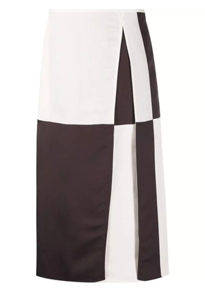 Jil Sander colour-block midi skirt - Neutrals