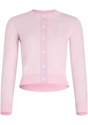 Patou JP monogram cotton cardigan - Pink