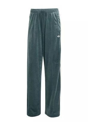 adidas floral-velour track pants - Green