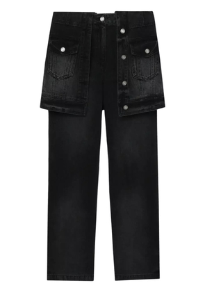 Juun.J denim jacket-skirt trousers - Black