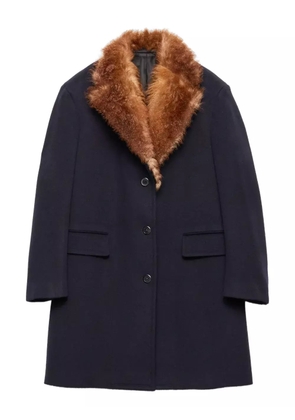 Prada single-breasted cloth coat - Blue