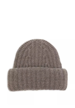 Lisa Yang ribbed beanie - Brown