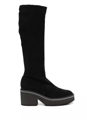 Clergerie Anki 75mm knee-high suede boots - Black