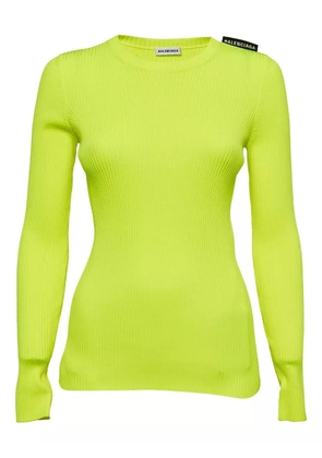 Balenciaga Pre-Owned ribbed long-sleeved sweater - Green