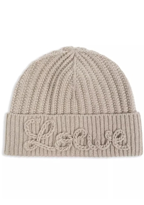 LOEWE wool beanie - Neutrals