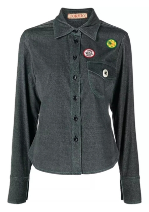 CORMIO Katy patch-detail denim shirt - Blue