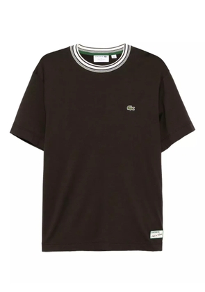 Lacoste logo-embroidered T-shirt - Brown