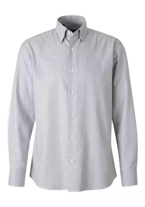 Brioni long-sleeve checked shirt - White