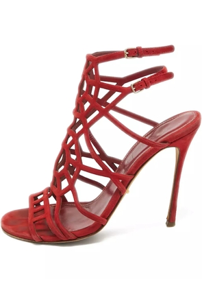 Sergio Rossi Vintage pre-owned 110mm cut-out sandals - Red