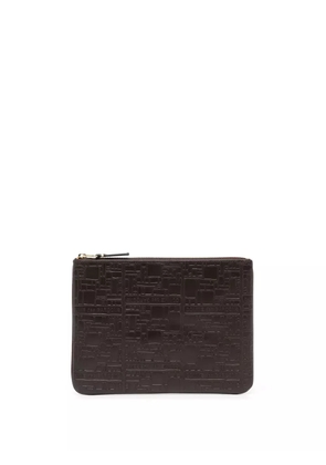 Comme Des Garçons Wallet logo-embossed leather wallet - Brown