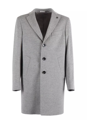 Brera three-button wool coat - Grey