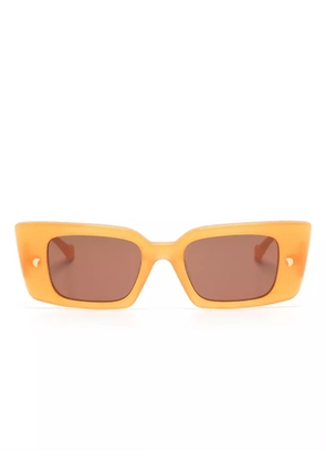 Nanushka Carmel rectangle-frame sunglasses - Orange