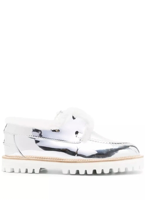 Le Silla Yacht metallic-finish loafers - Purple