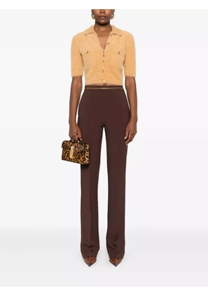 Elisabetta Franchi chain-embellished trousers - Brown