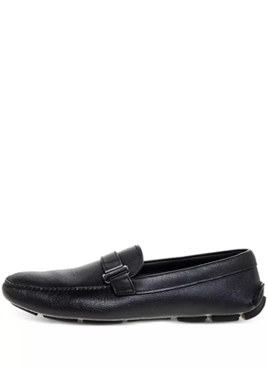 Prada Pre-Owned strap-detailed loafers - Black