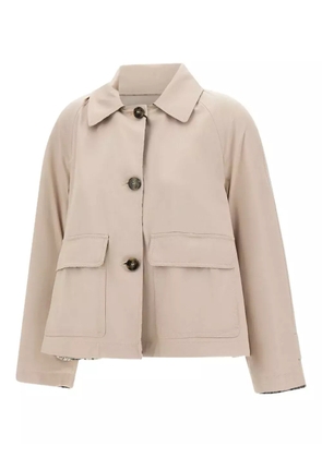 Marella flap-pocket buttoned jacket - Neutrals