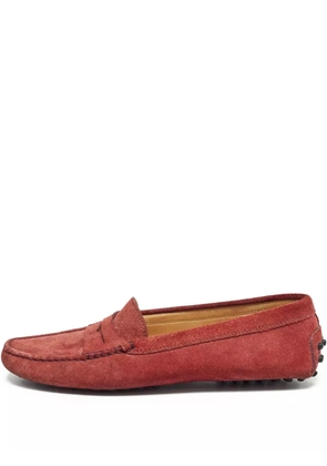 Tod's Vintage suede loafers - Red