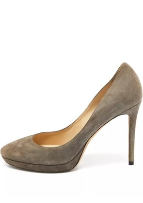 Jimmy Choo Pre-Owned 110mm suede pumps - Neutrals